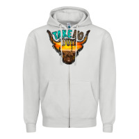 Dove Grey take no bull Zipper Hoodie - RacoonDesign