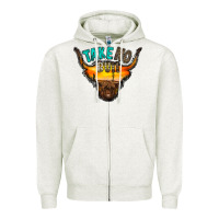 Oatmeal Heather take no bull Zipper Hoodie - RacoonDesign