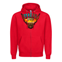 Red take no bull Zipper Hoodie - RacoonDesign