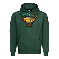Sports Green take no bull Zipper Hoodie - RacoonDesign