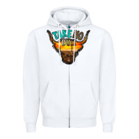 White take no bull Zipper Hoodie - RacoonDesign