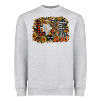 Heather Grey Love Fall Heavyweight Sweatshirt - CowhideDigitalArt