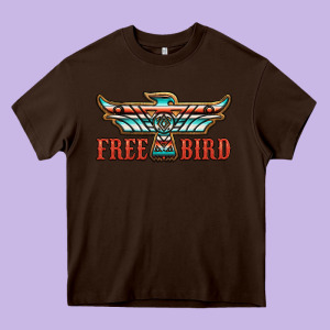 Thunderbird Free Bird Heavy Core Tee Designed By Jahusdesignshop
