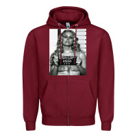 Burgundy Sheri moon zombie baby firefly the devils rejects art print mugshot de Zipper Hoodie - trangStudio