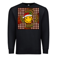 Black Christmas smiley face Premium Sweatshirt - BarkalooDesign