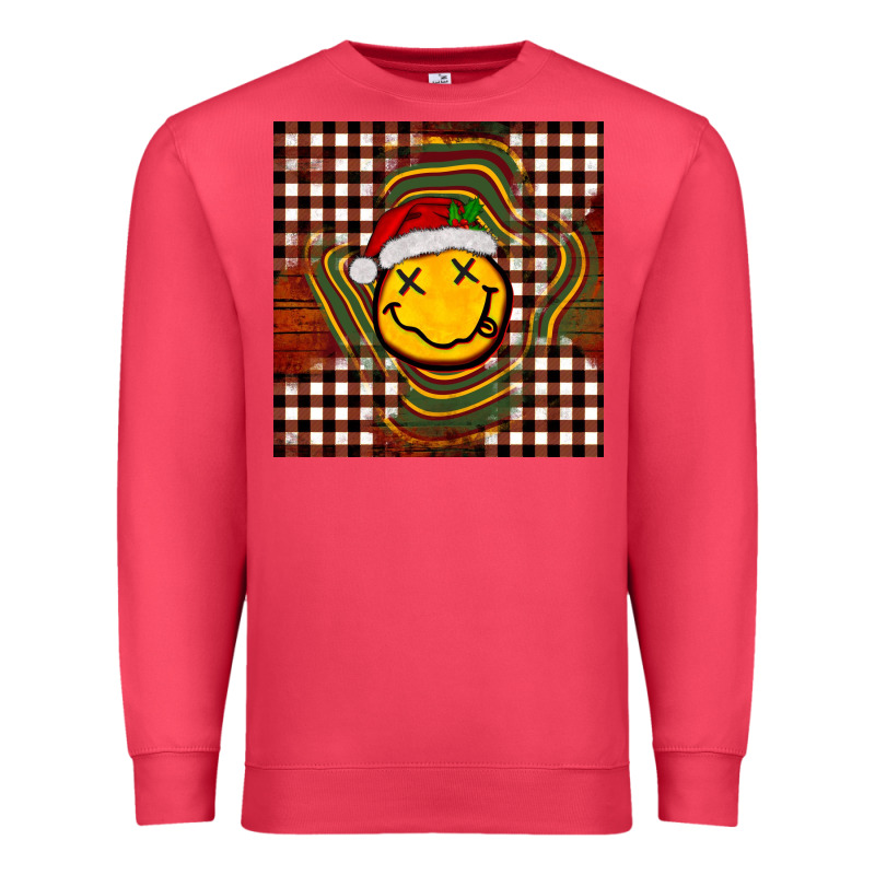 Christmas Smiley Face Premium Sweatshirt by BarkalooDesign | Teevron