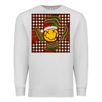 Dove Grey Christmas smiley face Premium Sweatshirt - BarkalooDesign