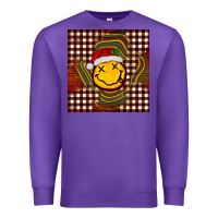 Purple Christmas smiley face Premium Sweatshirt - BarkalooDesign