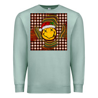 Seafoam Christmas smiley face Premium Sweatshirt - BarkalooDesign