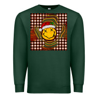 Sports Green Christmas smiley face Premium Sweatshirt - BarkalooDesign