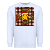 White Christmas smiley face Premium Sweatshirt - BarkalooDesign