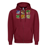 Burgundy The Land Before Time Collection GIFT Zipper Hoodie - trangStudio