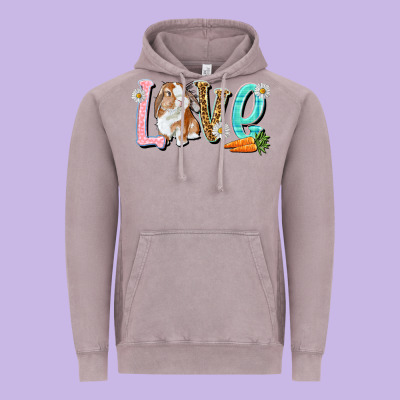 Love Easter Rabbit Easter Day Vintage Hoodie Designed By Howdyjamesfarm