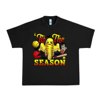 Black tis the season softball halloween Urban Heavy Tee - CowGirlArtShop