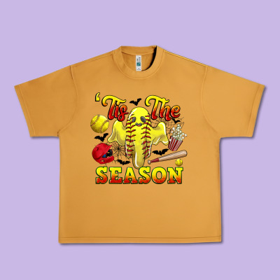 Tis The Season Softball Halloween Urban Heavy Tee Designed By Cowgirlartshop