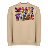 Mushroom Spooky Vibes Heavyweight Sweatshirt - CowhideDigitalArt