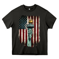 Asphalt statue of liberty torch Heavy Core Tee - BarkalooDesign