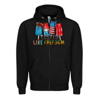 Black tasted like freedom Zipper Hoodie - RacoonDesign