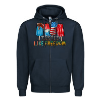 Navy tasted like freedom Zipper Hoodie - RacoonDesign
