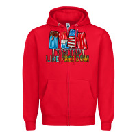 Red tasted like freedom Zipper Hoodie - RacoonDesign