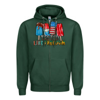 Sports Green tasted like freedom Zipper Hoodie - RacoonDesign