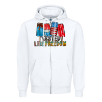 White tasted like freedom Zipper Hoodie - RacoonDesign