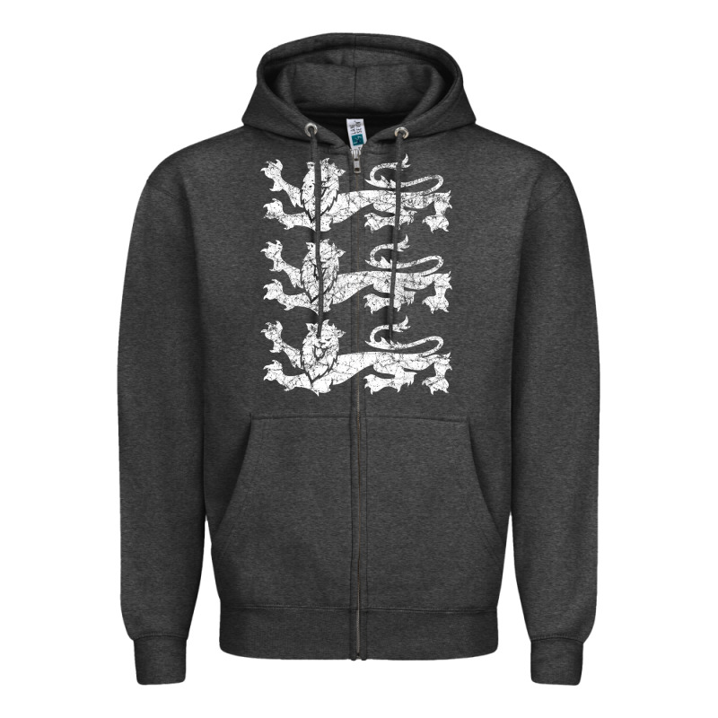 Retro Three England Lions Vintage Souvenir Zipper Hoodie by trangStudio | Teevron