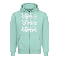 Seafoam Retro Three England Lions Vintage Souvenir Zipper Hoodie - trangStudio