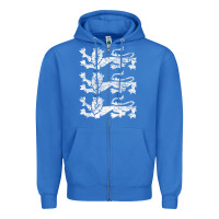 True Royal Retro Three England Lions Vintage Souvenir Zipper Hoodie - trangStudio