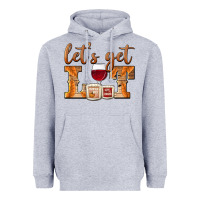 Heather Grey let's get lit candles Heavyweight Hoodie - BarkalooDesign