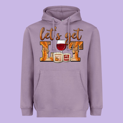 Let's Get Lit Candles Heavyweight Hoodie Designed By Barkaloodesign