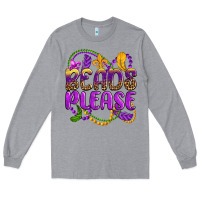 Heather Grey beads please mardi gras Long Sleeve Tee - OliviaCreatesArt