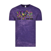 Cloud Purple peace love mardi gras Vintage Tee - CowGirlArtShop