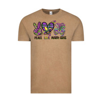 Vintage Coffee peace love mardi gras Vintage Tee - CowGirlArtShop