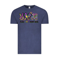 Vintage Denim peace love mardi gras Vintage Tee - CowGirlArtShop