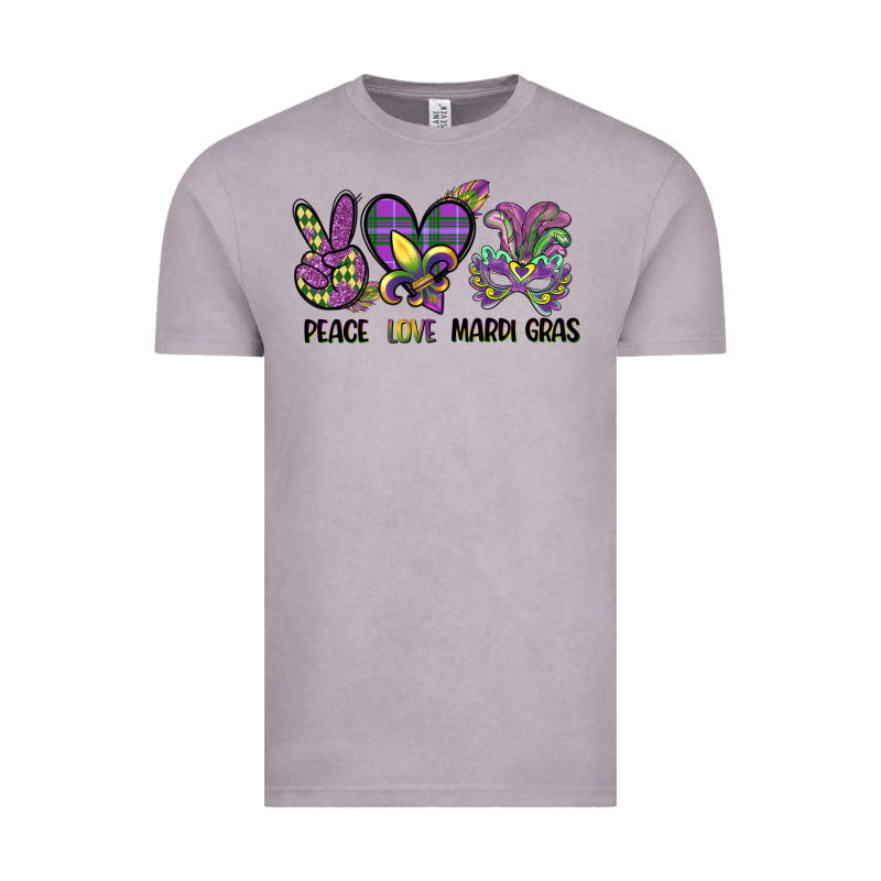 Peace Love Mardi Gras Vintage Tee by CowGirlArtShop | Teevron
