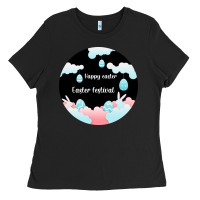Black Happy Easter Ladies Tee - Bettercallsaul
