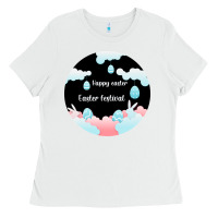White Happy Easter Ladies Tee - Bettercallsaul