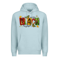 Blue Mist black Premium Hoodie - LillyAllenDesigns