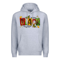Heather Grey black Premium Hoodie - LillyAllenDesigns