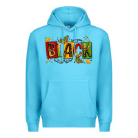 Ocean Blue black Premium Hoodie - LillyAllenDesigns