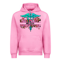 Fuchsia Pink floral nurse custom name Urban Hoodie - AdoDesignShop