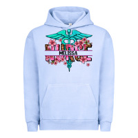 Pigment Grape Ice floral nurse custom name Urban Hoodie - AdoDesignShop