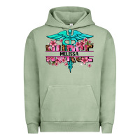 Pigment Oil Green floral nurse custom name Urban Hoodie - AdoDesignShop
