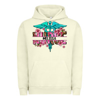 Pigment Pistachio floral nurse custom name Urban Hoodie - AdoDesignShop