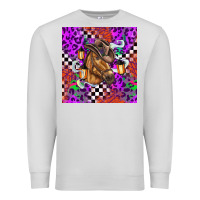 Dove Grey halloween horse Premium Sweatshirt - BarkalooDesign
