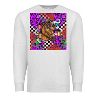Oatmeal Heather halloween horse Premium Sweatshirt - BarkalooDesign