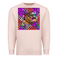 Pale Pink halloween horse Premium Sweatshirt - BarkalooDesign