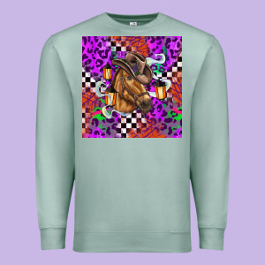Halloween Horse Premium Sweatshirt Designed By Barkaloodesign