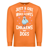 Carrot Just A Girl Who Loves Chickens And Dogs Gift Women Premium Sweatshirt - trangStudio